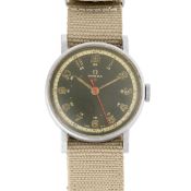 A RARE GENTLEMAN'S STAINLESS STEEL OMEGA 