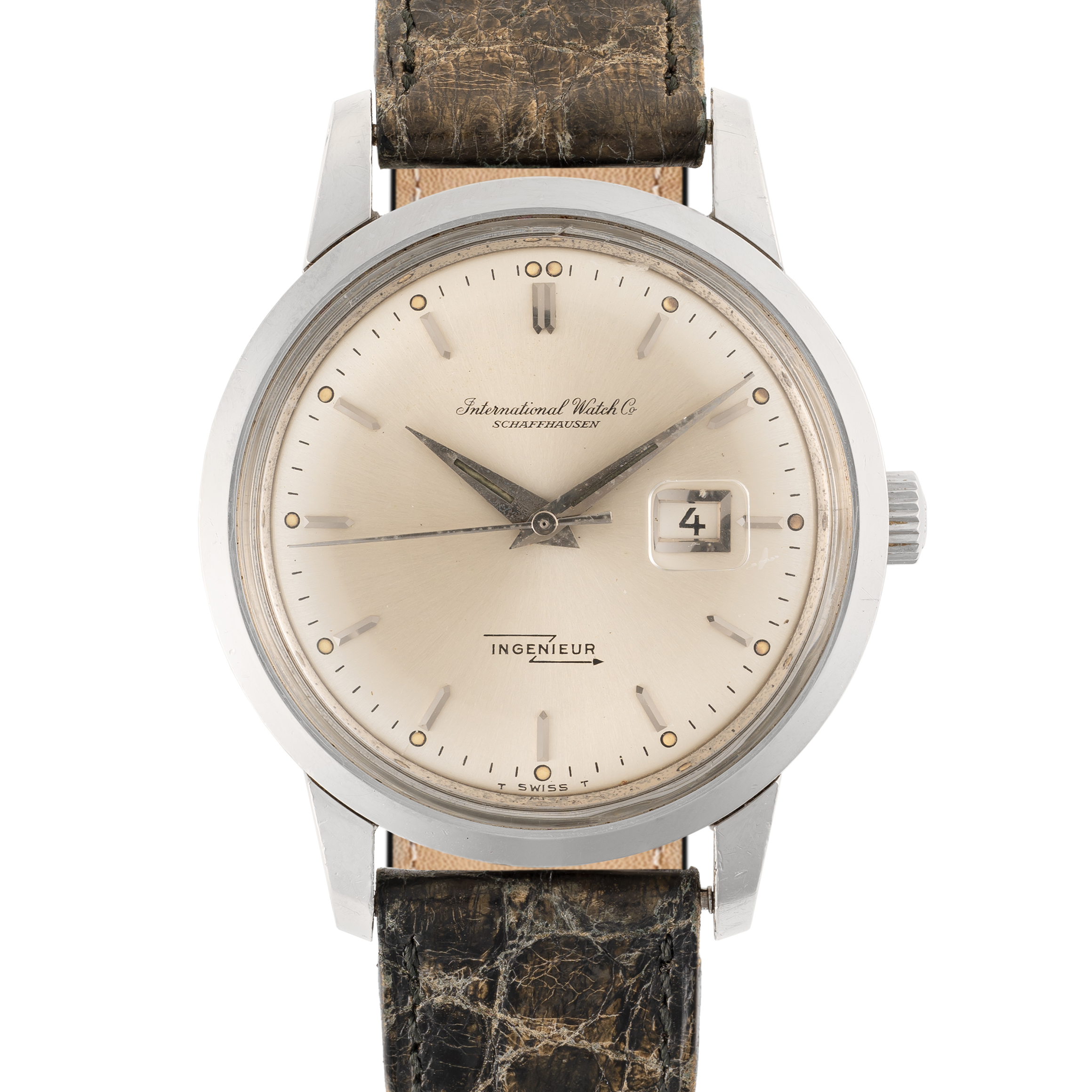 A GENTLEMAN'S STAINLESS STEEL IWC INGENIEUR AUTOMATIC WRIST WATCH CIRCA 1960s, REF. 666 WITH - Image 2 of 10