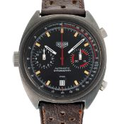 A GENTLEMAN'S SIZE PVD COATED HEUER MONZA AUTOMATIC CHRONOGRAPH WRIST WATCH CIRCA 1981, REF. 110.501