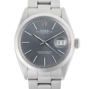 A GENTLEMAN'S SIZE STAINLESS STEEL ROLEX OYSTER PERPETUAL DATE WRIST WATCH CIRCA 1972, REF. 1500