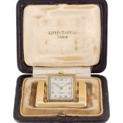 A RARE 18K SOLID GOLD TAVANNES CHRONOMETER PURSE WATCH CIRCA 1930s, MADE FOR DUNHILL PARIS,