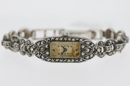 Ladies Sterling Silver Cocktail Watch Quartz