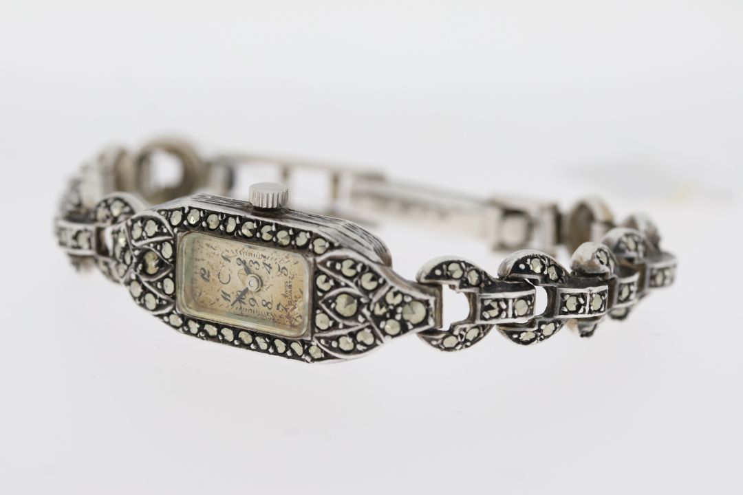 Ladies Sterling Silver Cocktail Watch Quartz - Image 2 of 3