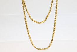 High Carat Chain, tested as 18ct+ believed to be 20-22ct, approx 27g gross