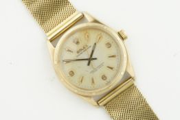 ROLEX OYSTER PERPETUAL 9CT GOLD 'SOCC' EXPLORER DIAL REF. 1003 CIRCA 1960, cirular patina dial