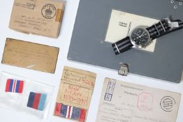 Lemania Royal Navy Military Monopusher Chronograph Circa 1960's