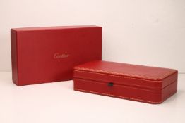 *To Be Sold Without Reserve* Cartier large watch box, black interior, with outer box