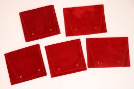 *To Be Sold Without Reserve* Cartier 5x assorted suade pouches, with buttons