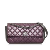 Chanel Glazed Matelasse Portobello Flap Bag The Portobello features a quilted leather body, chain