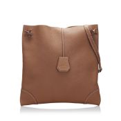 Hermes Clemence Silky City PM The Silky City features a clemence leather body, flat strap, suede