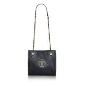 Chanel Matelasse Mini Shopper Tote Bag This shoulder bag features a quilted leather body, woven