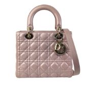 Dior Medium Iridescent Lambskin Cannage Lady Dior