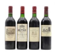 A selection of Bordeaux red wines