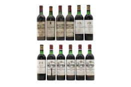 A selection of Bordeaux red wines