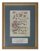 Antiphonary]. Manuscript leaf,