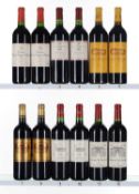 A selection of Bordeaux red wines,
