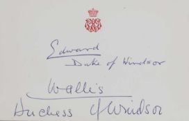 Edward, Duke of Windsor and Duchess of Windsor,