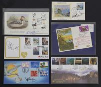 Approximately fifty TV and film stars signed first day covers,