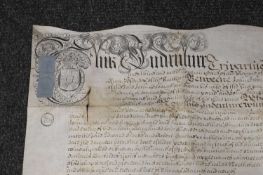 INDENTURE ON VELLUM: