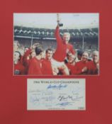1966 World Cup photograph signed and mounted,