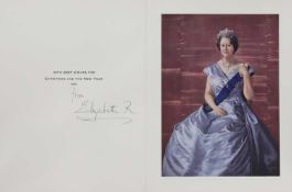 Elizabeth R the Queen Mother signed Christmas card, 1968,
