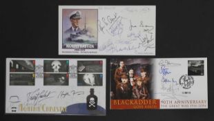 Three TV and Radio signed first day covers,