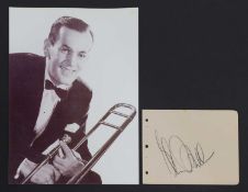 Glenn Miller signed album page,