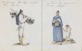 Album of nine Watercolours: