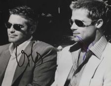 Seventeen signed 10 x 8in photos of male film stars,