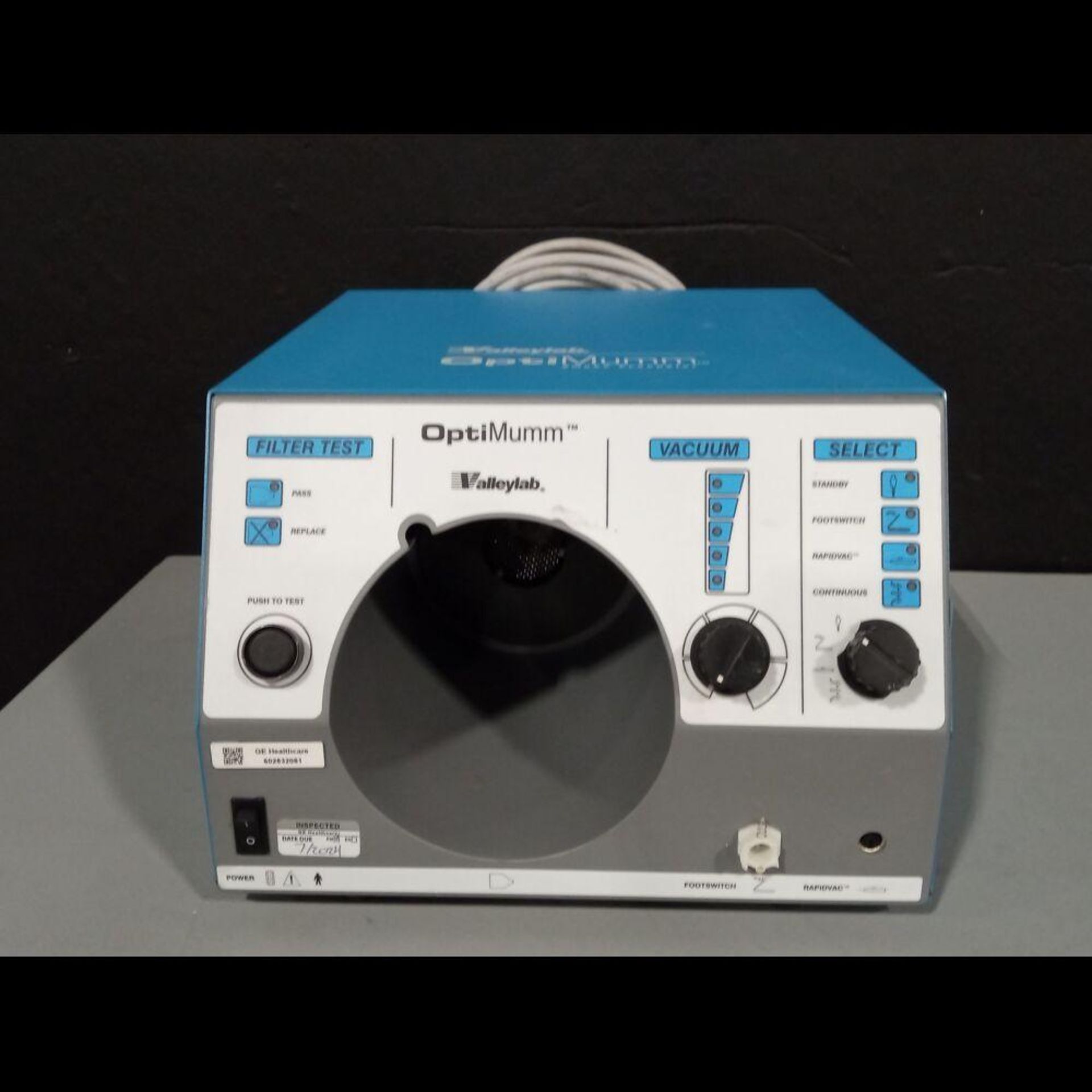 VALLEYLAB OPTIMUMM SMOKE EVACUATION SYSTEM