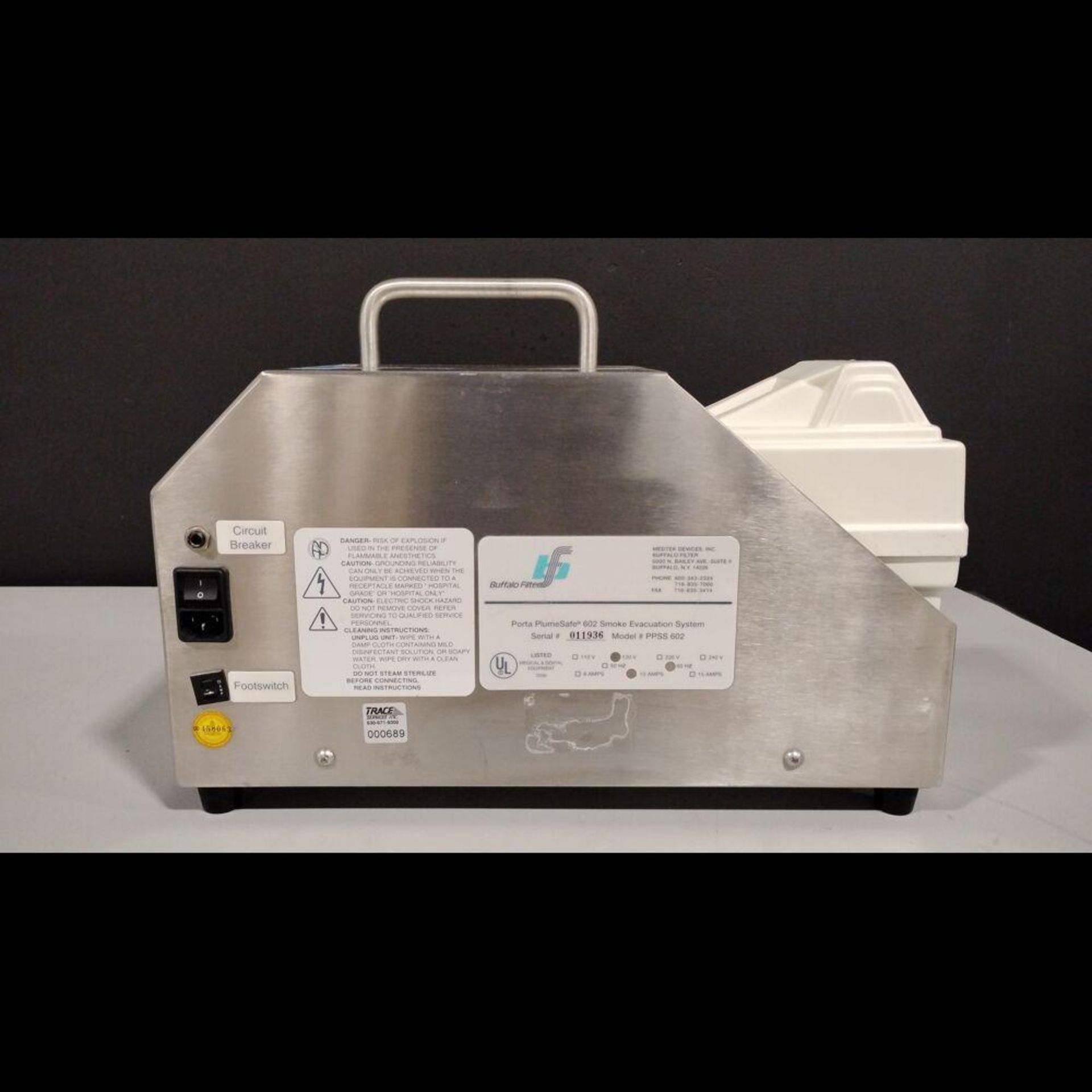 BUFFALO FILTER PORTA PLUMESAFE 602 SMOKE EVACUTATION SYSTEM - Image 2 of 4