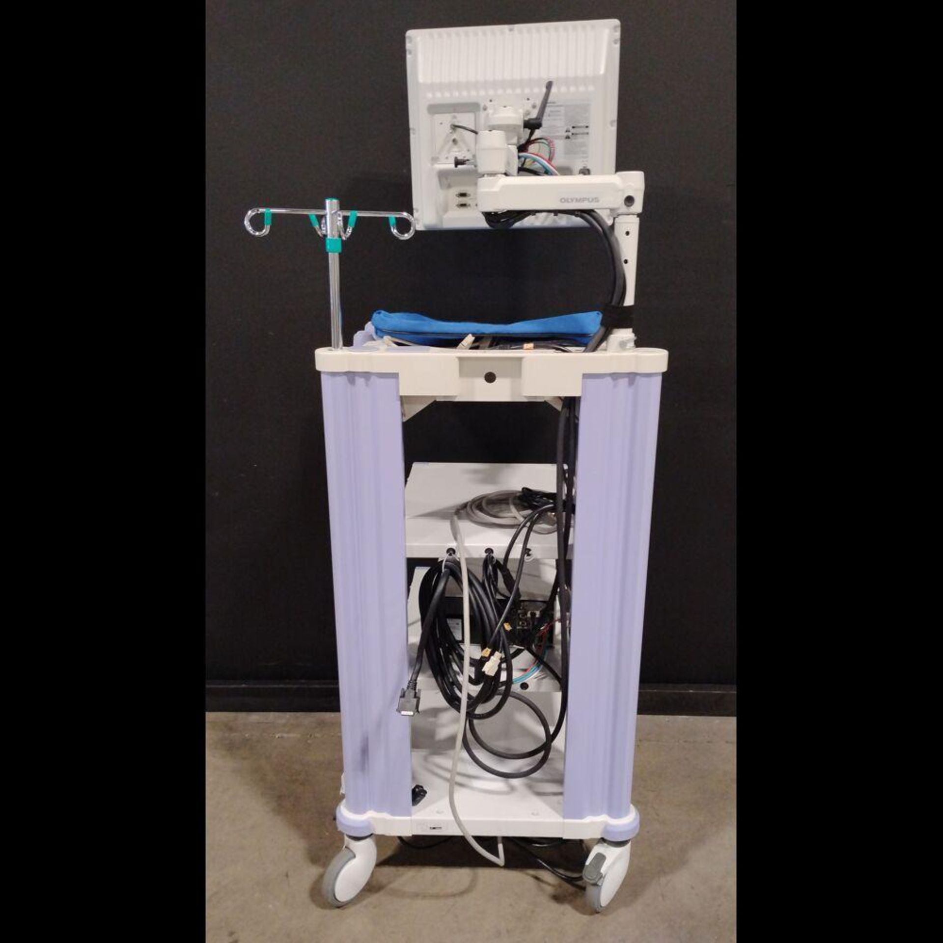 OLYMPUS OEV191H MONITOR & OEP-4 HDTV PRINTER ON WM-MP1 CART - Image 3 of 4