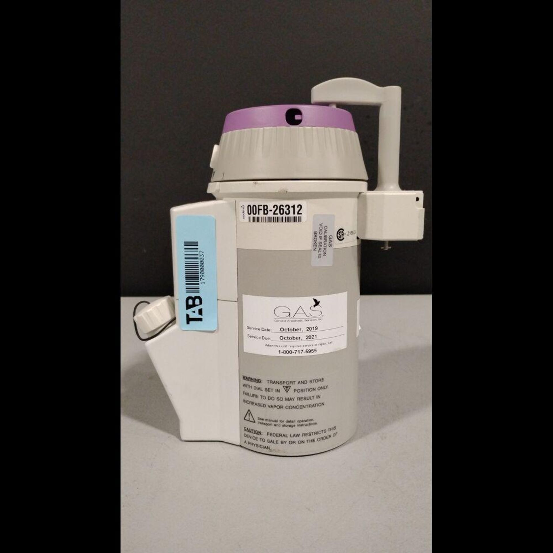 DRAGER VAPOR 2000 ISOFLURANE VAPORIZER - Image 2 of 4