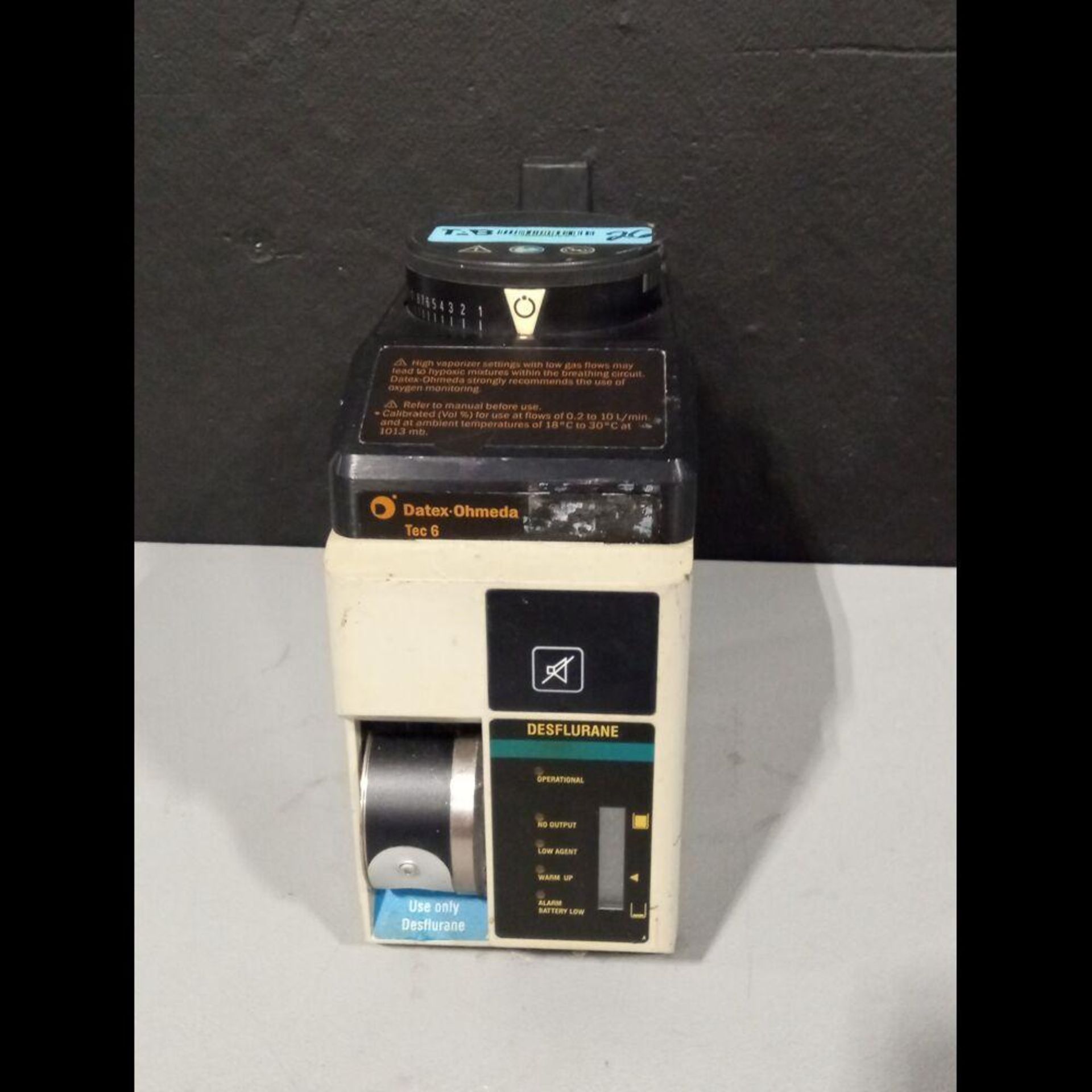 OHMEDA TEC 6 DESFLURANE VAPORIZER