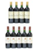 Château Moulinet 1998 Pomerol (five bottles), Château Lavillotte 2001 Saint-Estèphe (four