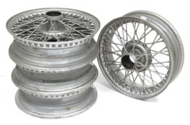 A Set of Four 16' Steel Wirework Wheels, suitable for an MG (no tyres)