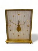 A mid 20th century Swiss gilt brass mantel time-piece