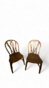 A pair of 20th century ash and elm Windsor side chairs