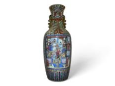 A large 19th century Cantonese famille rose vase