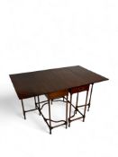 A pair of George III style mahogany spider leg tables