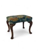 A Queen Anne walnut stool