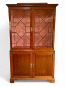 A George III mahogany bookcase cabinet