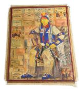 Stan Natchez (Shoshone/Paiute, b.1954), Seated Navajo against bonds