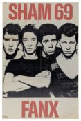 Sham 69 1979 Signed Poster (UK)