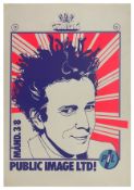 Public Image Ltd 1987 Grona Lund, Stockholm Concert Poster (Sweden)