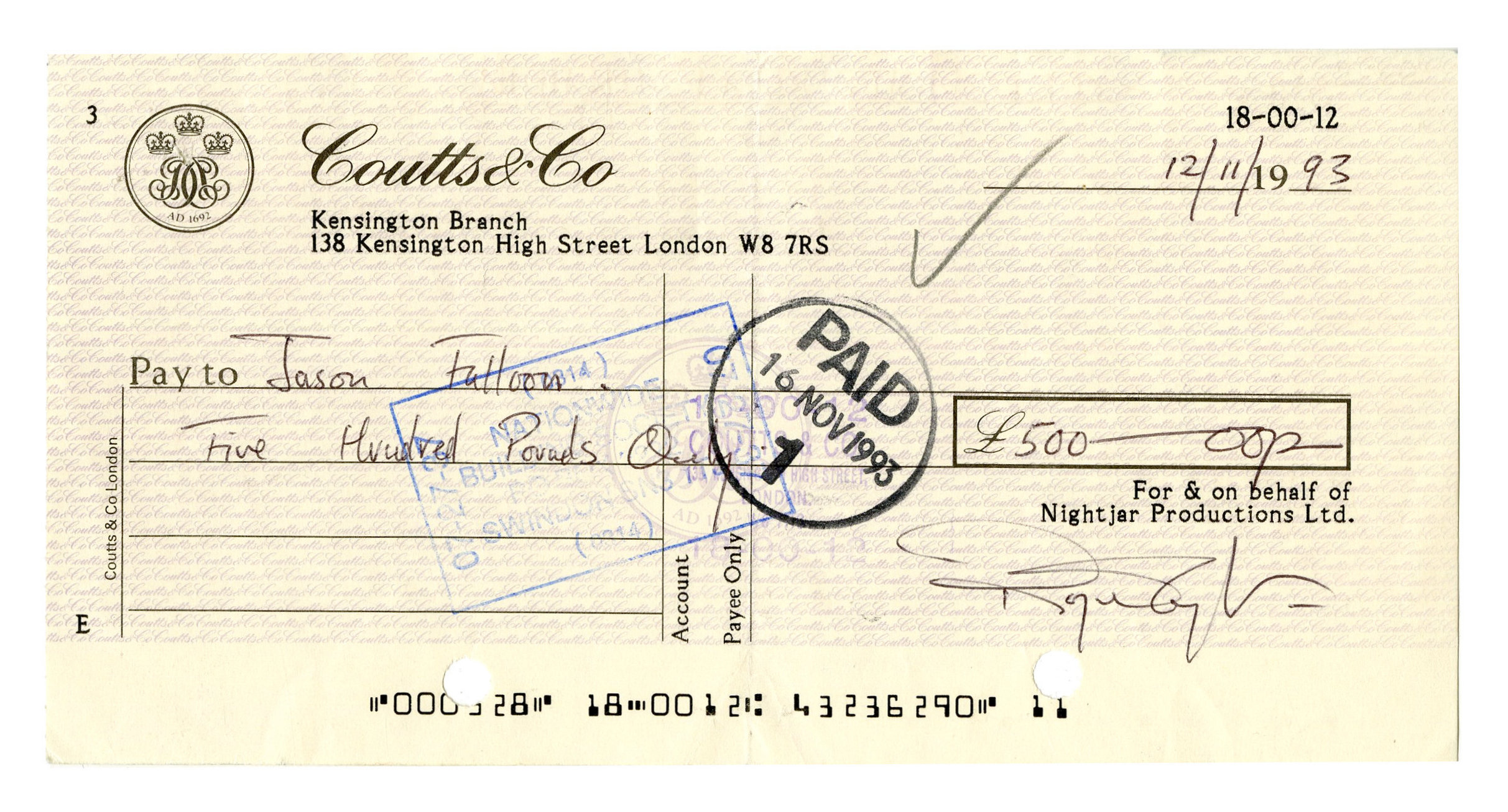 Queen Signed Cheque Collection (UK) - Image 3 of 4