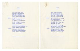 Jon Anderson Handwritten Lyrics For Then Lyrics Etc. (UK)