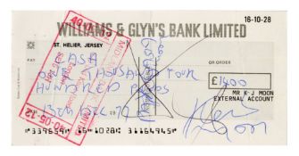 Keith Moon 1977 Handwritten & Signed Cheque (UK)