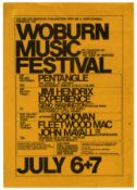Jimi Hendrix 1968 Woburn Festival Mini Poster (UK)