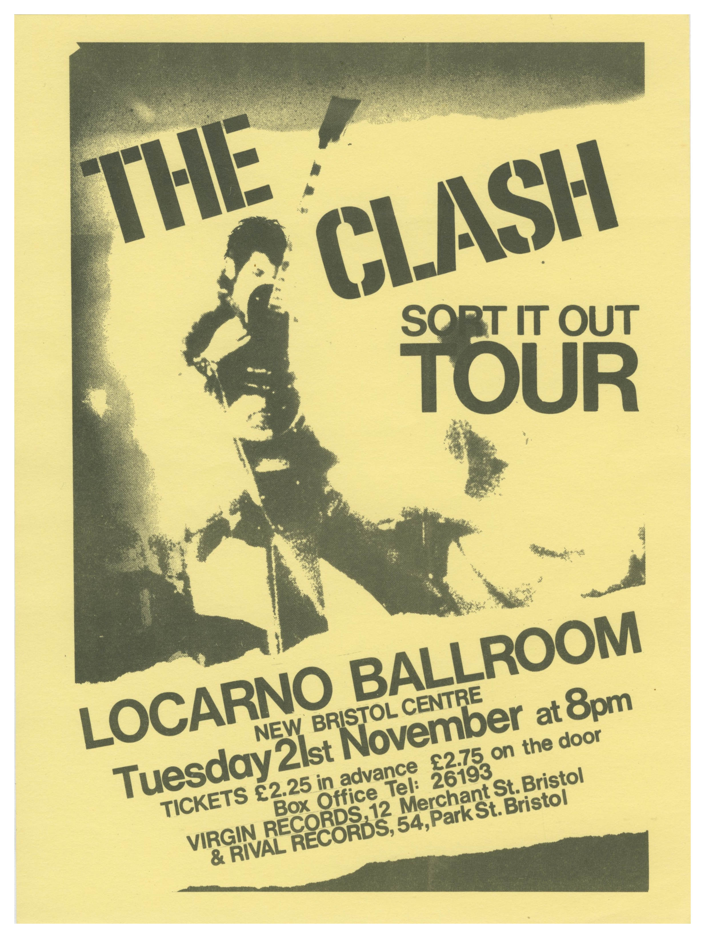 The Clash 1978 Locarno Ballroom Bristol Concert Handbill (UK)